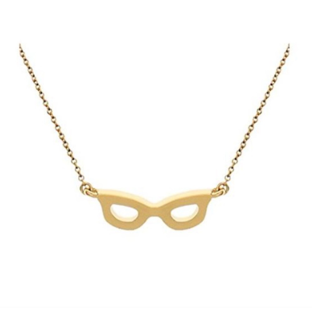 $58 Kate Spade lookout glasses gold mini pendant necklace